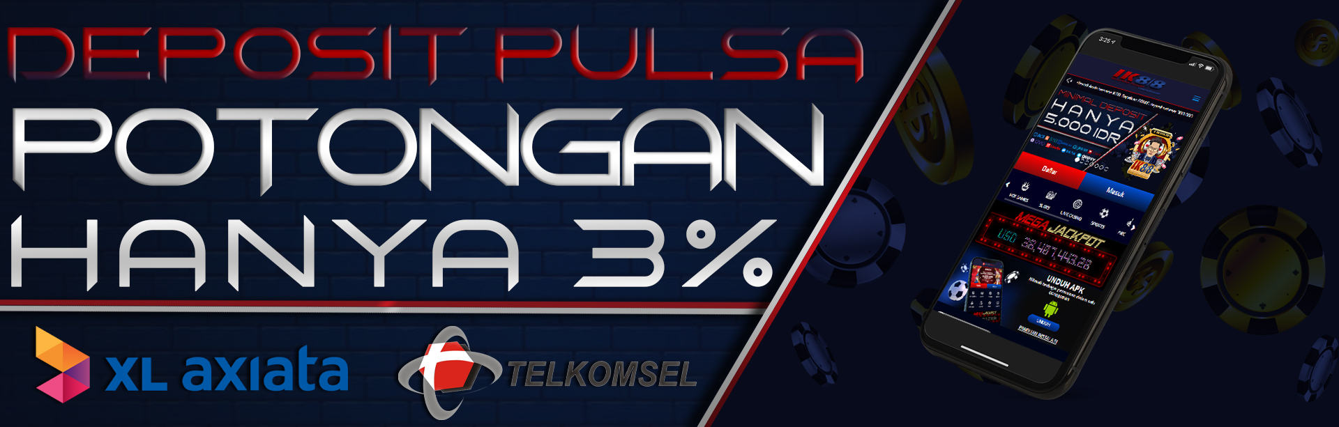 Deposit Pulsa Potongan 3%